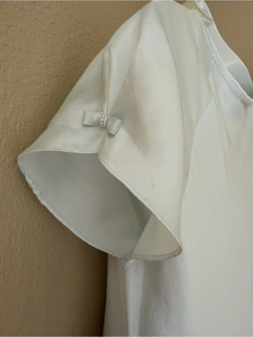 Oscar de la renta Satin-like Scoop-Neck Nightgown in sky-blue size small